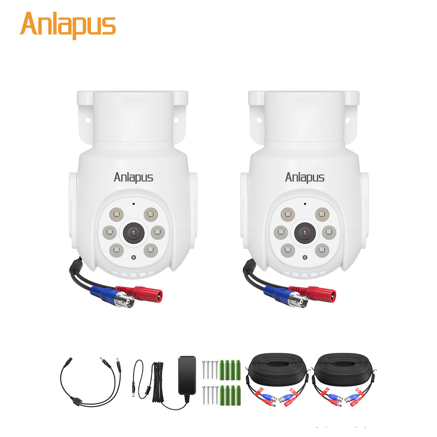 Home Security And Camera Systems - Anlapus 5MP Kamera Keamanan Berkabel Pan