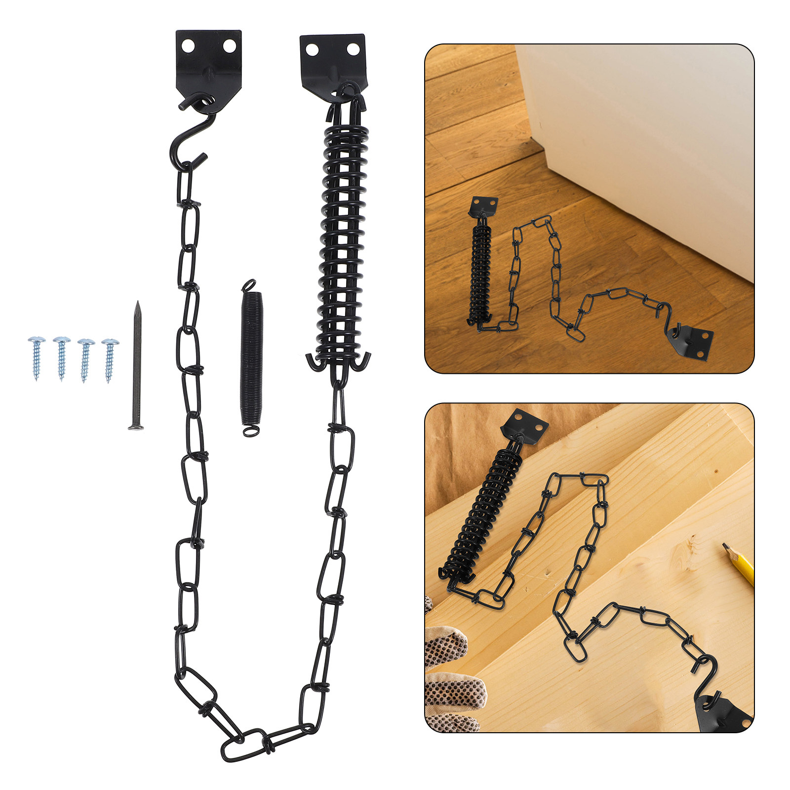 Door Chain Guard - 2Set Kunci Pintu Rantai Anti Angin
