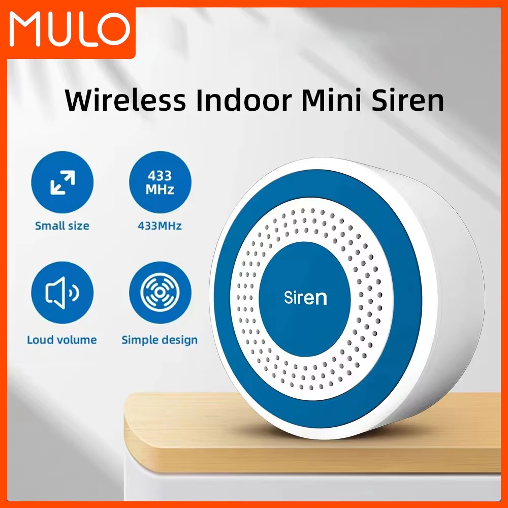 Home Security Lights - MULO sirene Alarm Mini nirkabel 433MHz,