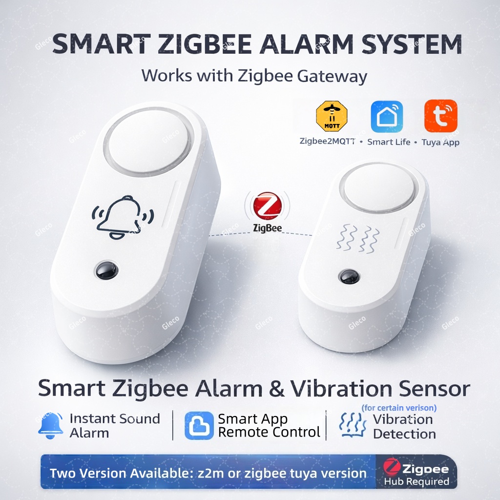 Home Security Lights - Alarm Sirene Zigbee dengan Deteksi Getaran
