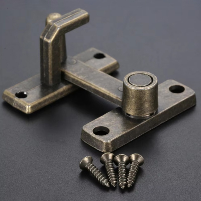 Door Chain Guard - 1Set Gagang Kunci Pintu Geser Perunggu,