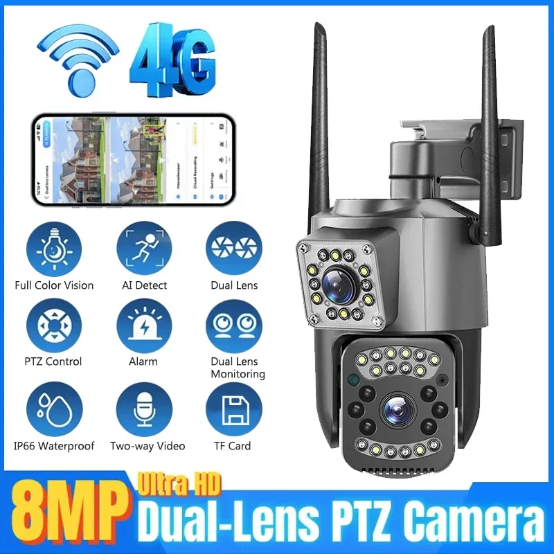 Home Security Kamera - Kamera WIFI IP 8MP, alat pengintai
