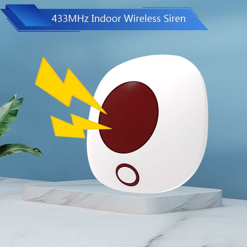 Home Security Lights - Sirene nirkabel Maling mandiri 433MHz, sistem