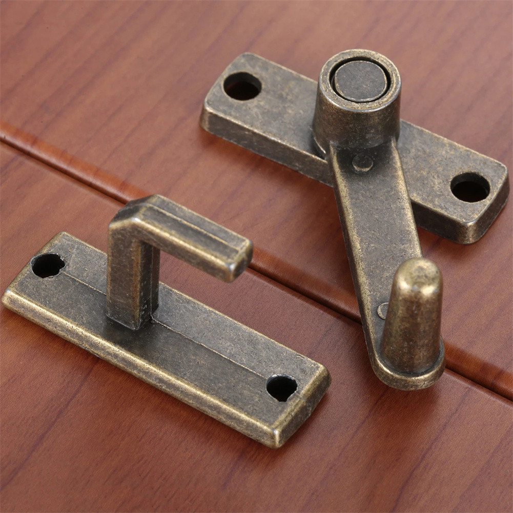 Door Chain Guard - 1set kunci pintu jendela geser perunggu,