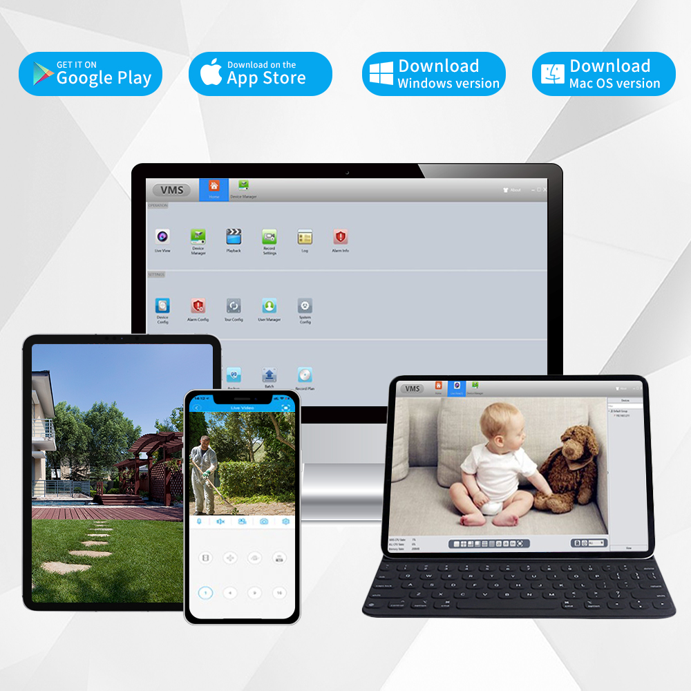 Kamera IP POE 8MP 4K IK10 Taha - Home Security Kamera ulasan dan harga