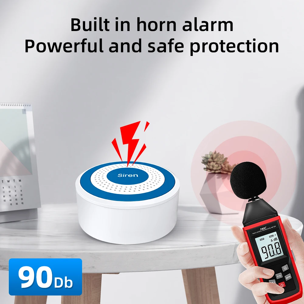 MULO sirene Alarm Mini nirkabe - Home Security Lights ulasan dan harga