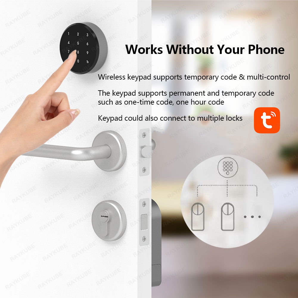 RAYKUBE A1 Pro Tuya BEL Set Ku - Home Security Door Lock ulasan dan harga