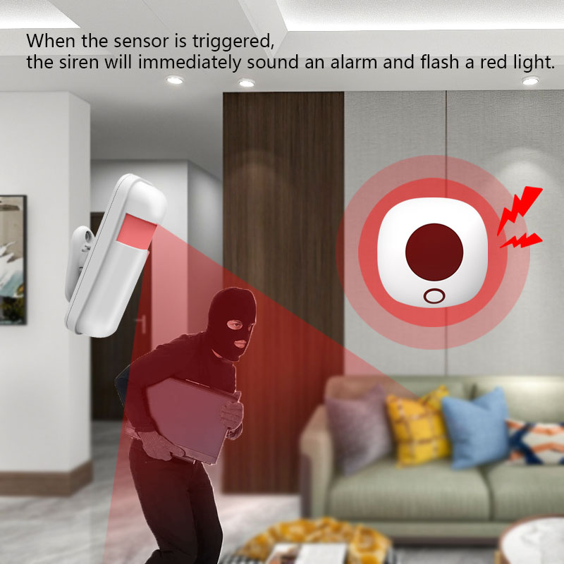 Sirene nirkabel Maling mandiri - Home Security Lights ulasan dan harga