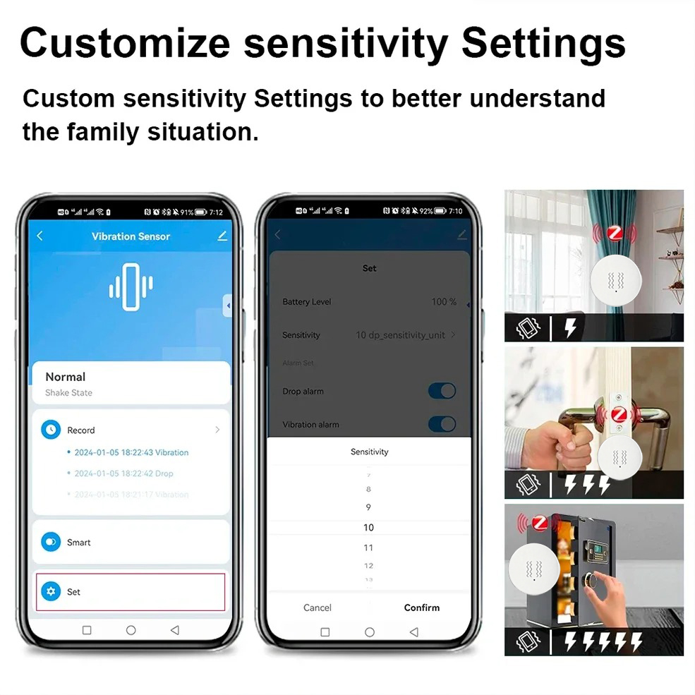 Tuya ZigBee Sensor Getaran & K - Home Security Alarm System ulasan dan harga