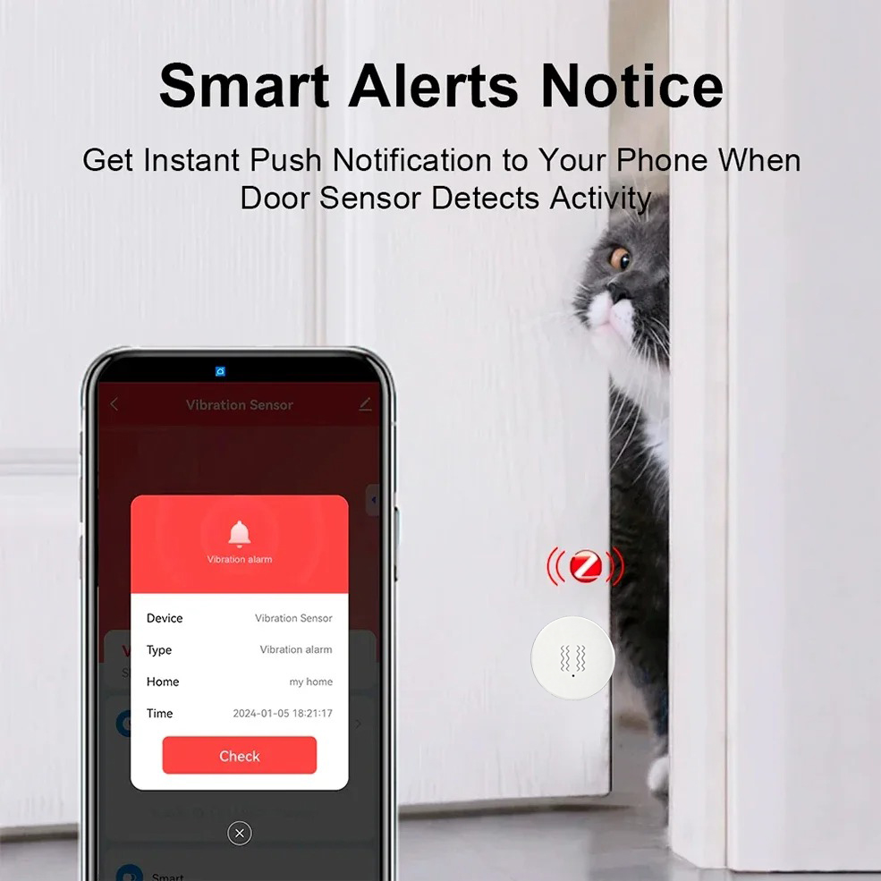 Tuya ZigBee Sensor Getaran & K - Home Security Alarm System ulasan dan harga