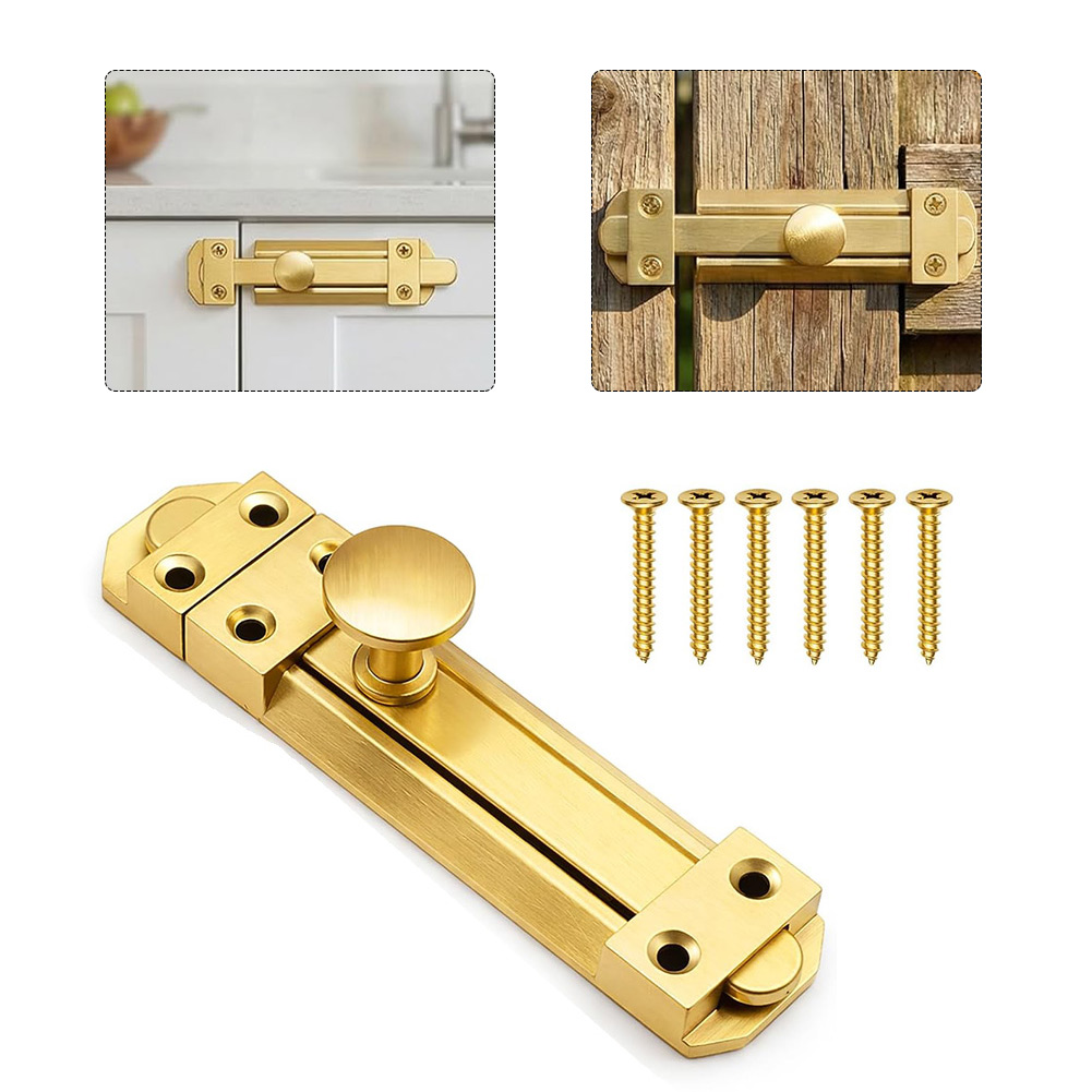 Kunci Pintu Geser Kuningan Pad - Home Security Door Lock ulasan dan harga