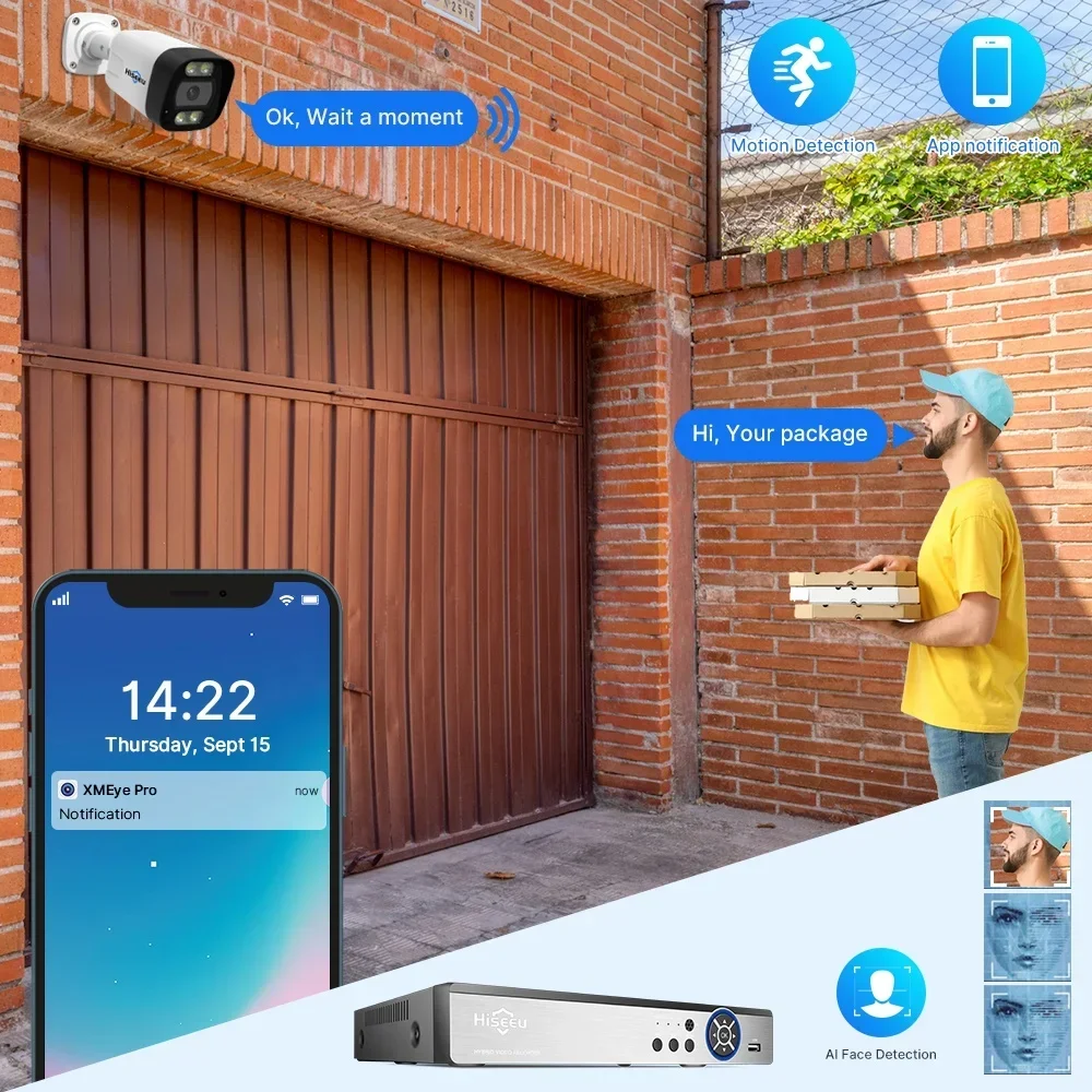 Hiseeu 4K 8 Kanal 8MP Kamera C - Home Security And Camera Systems ulasan dan harga